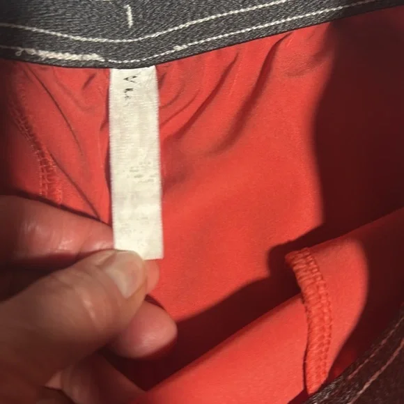 Vuori Women's Athletic Shorts - Melon and White - Picture 12 of 12